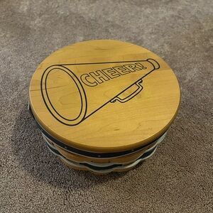 Longaberger Cheer Basket with Tan and Black Design